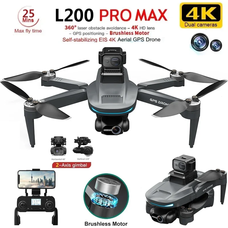 L200 PRO MAX Drone 4K 2-Axis P - Drone Gps Mount recensie en prijs