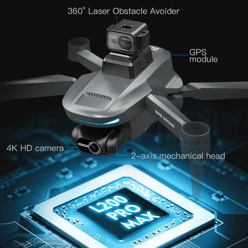 L200 PRO MAX Drone 4K 2-Axis P - Drone Gps Mount recensie en prijs