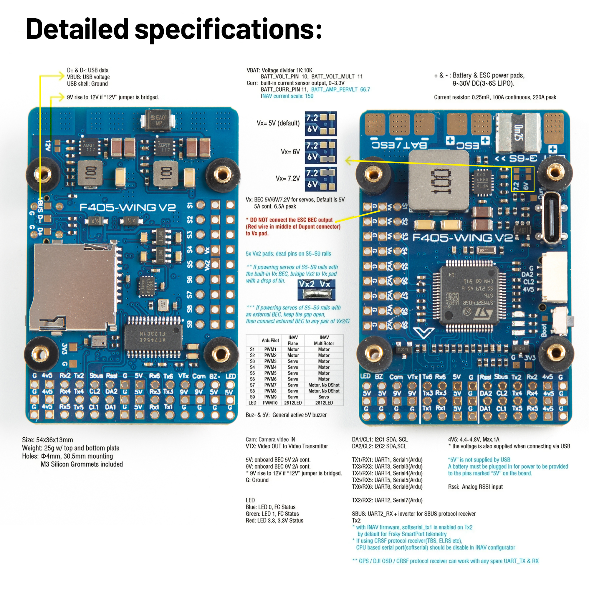 F405 WING V2 FC Flight Control - Drone Flight Controller recensie en prijs