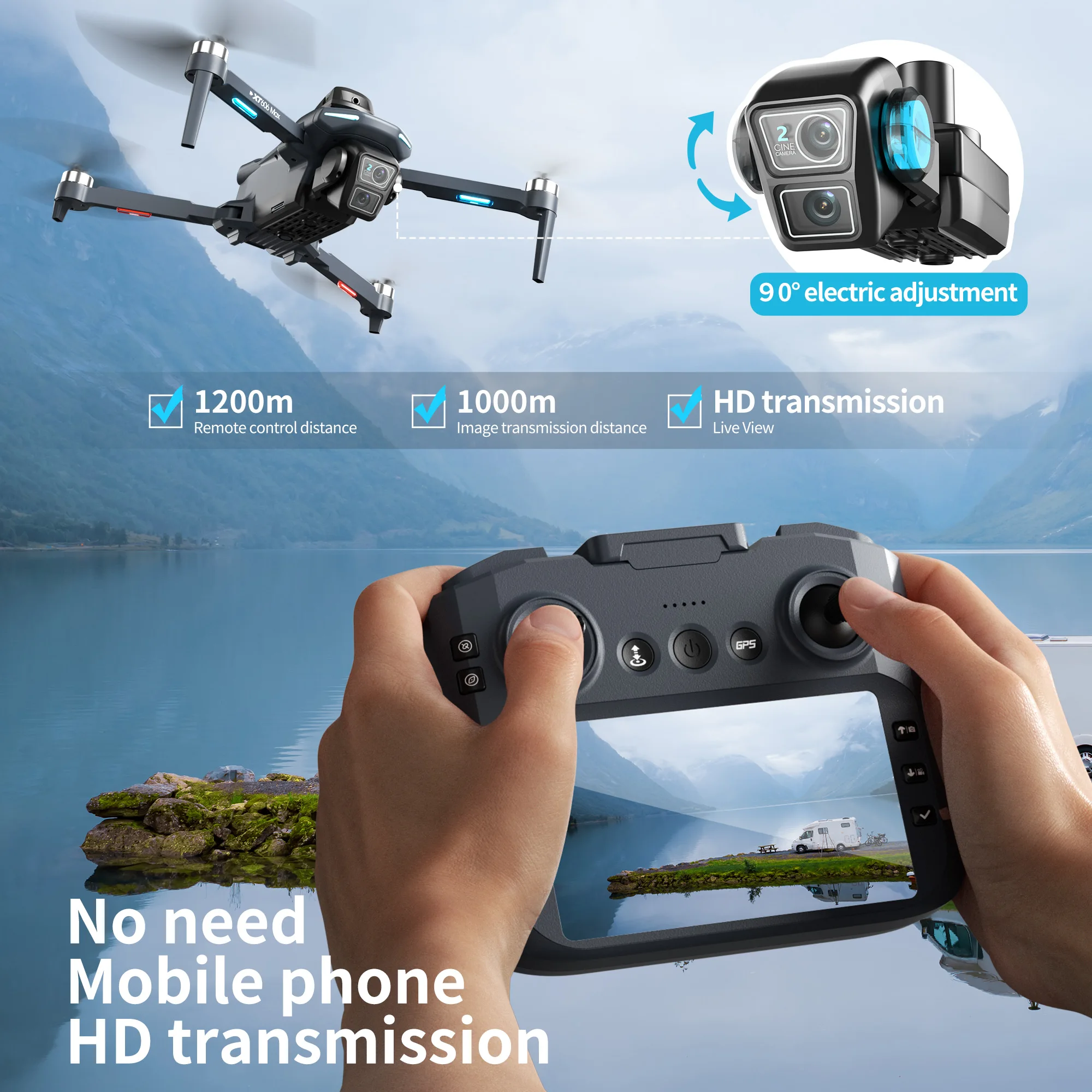 Lenovo XT606 Drone Professiona - Drone Gps Mount recensie en prijs