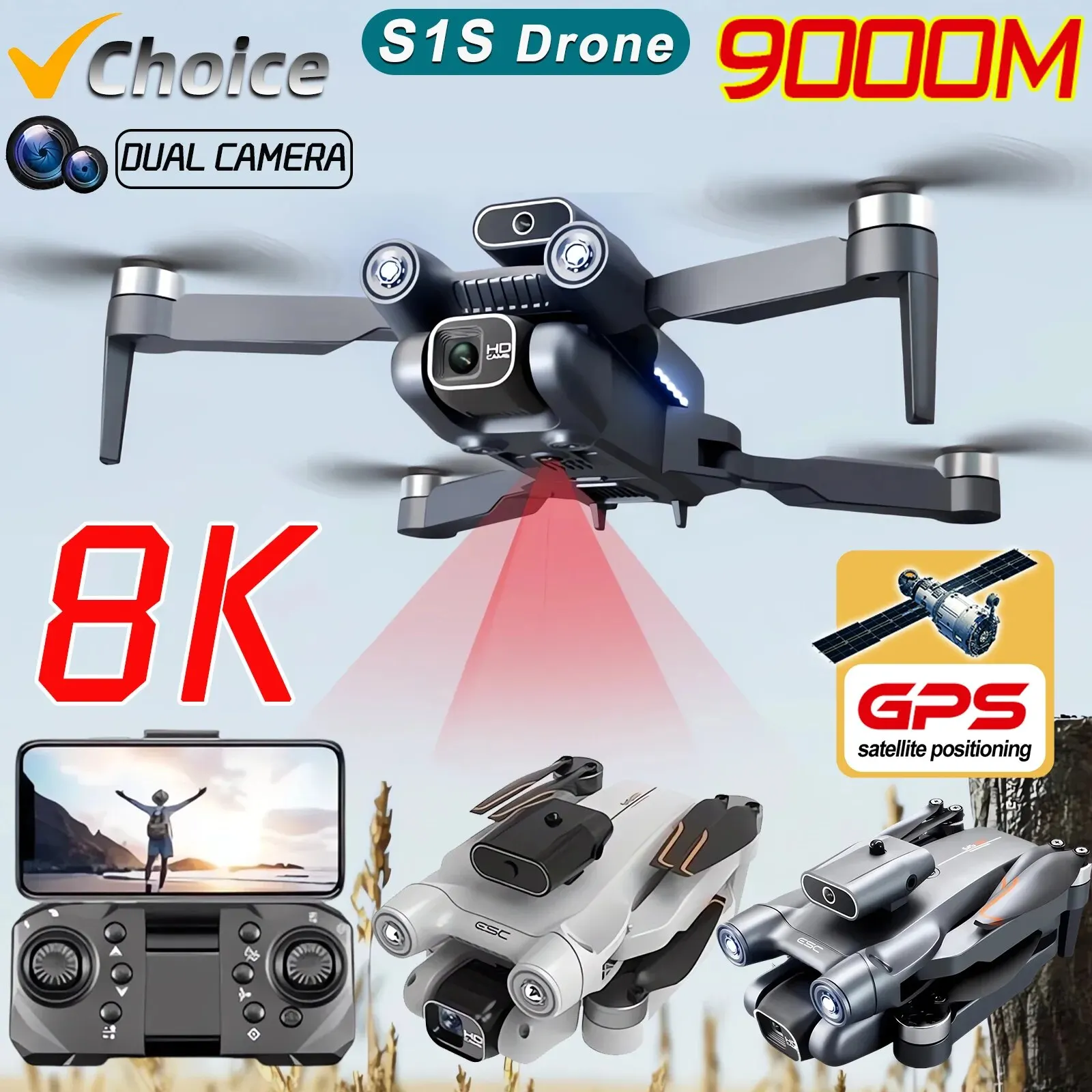New S1S 5G GPS Drone Camera 8K - Drone Gps Module recensie en prijs