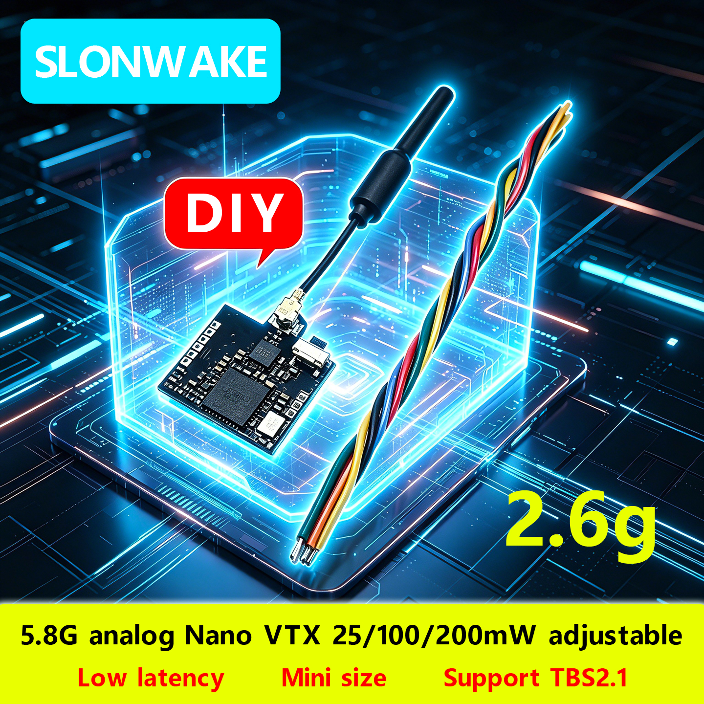 SLONWAKE Nano 5.8G 48CH 200mW  - Drone Frame recensie en prijs