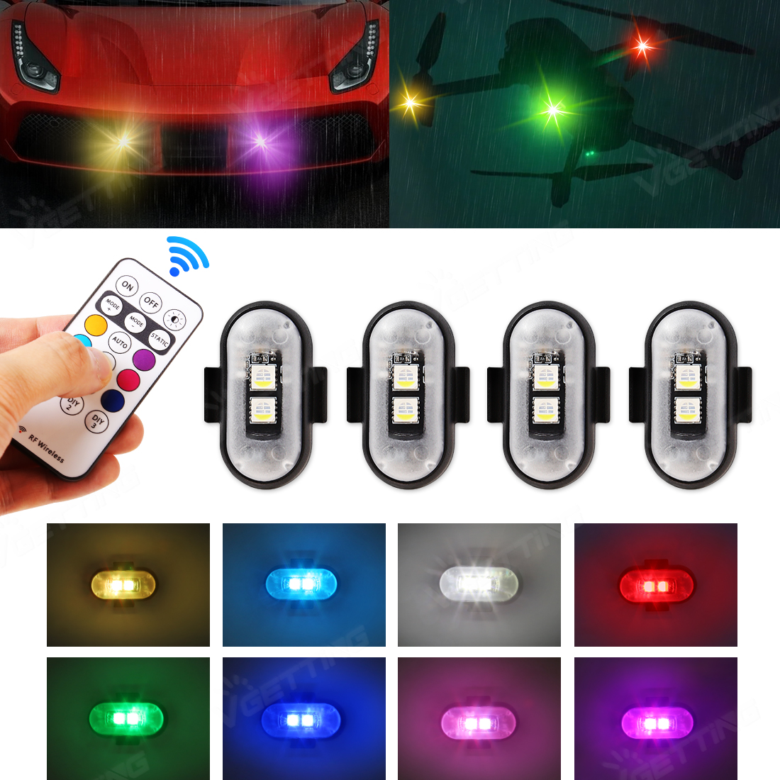 4Pcs Mini Drone Strobe Light 8 - Drone Led Light recensie en prijs